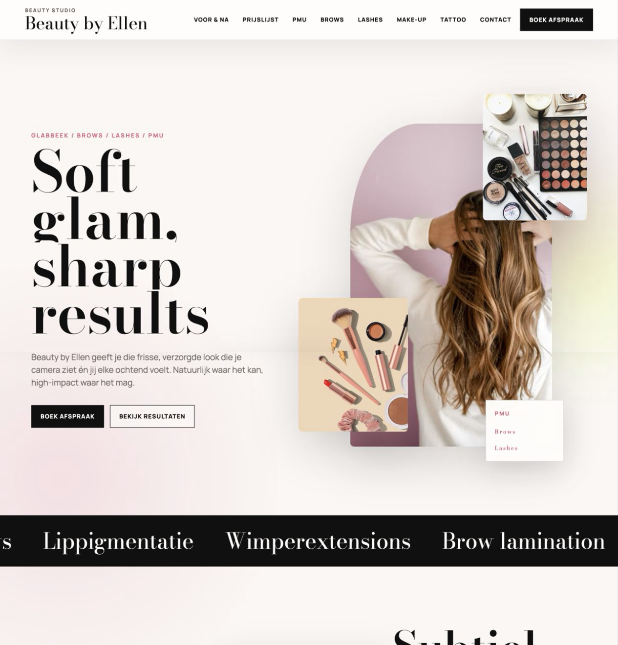 Beauty by Ellen op desktop