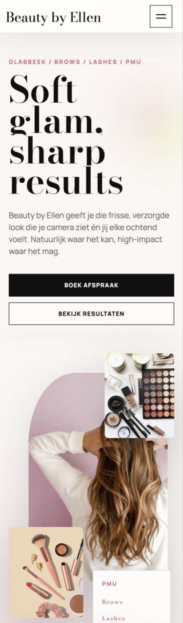 Beauty by Ellen op mobile